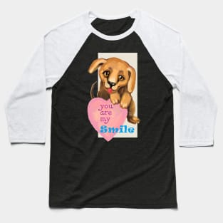 Cute dog. Baby pets. Puppy friendship love. Baseball T-Shirt